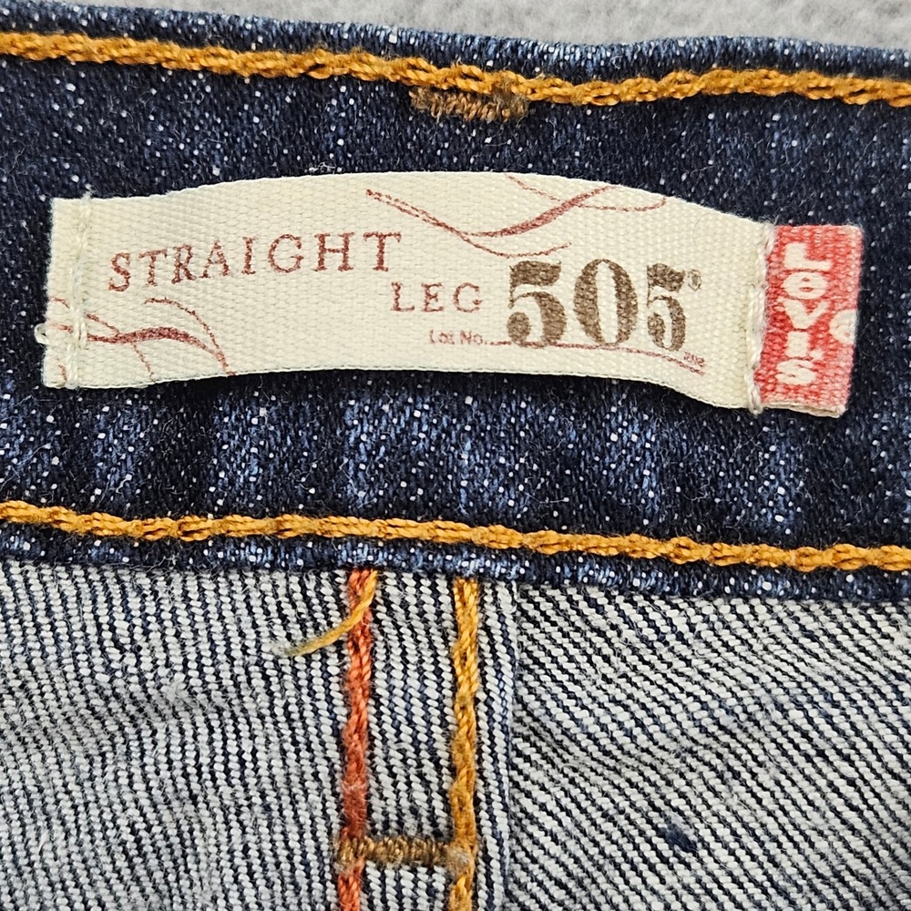 LEVIS 505 Straight Leg Jeans Women 12 M Blue Stretch Denim Classic Casual SEO - Picture 4 of 14